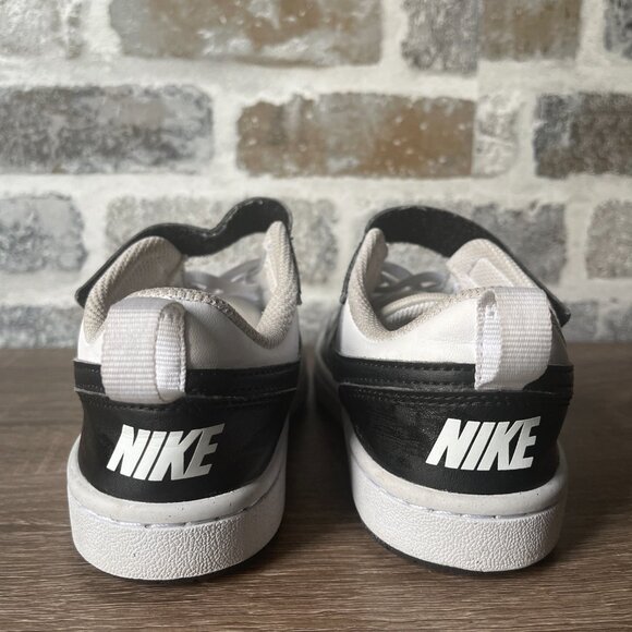 Nike Court Borough Low Recraft “Panda” (Black/ White, Size 1Y) - Picture 6 of 6
